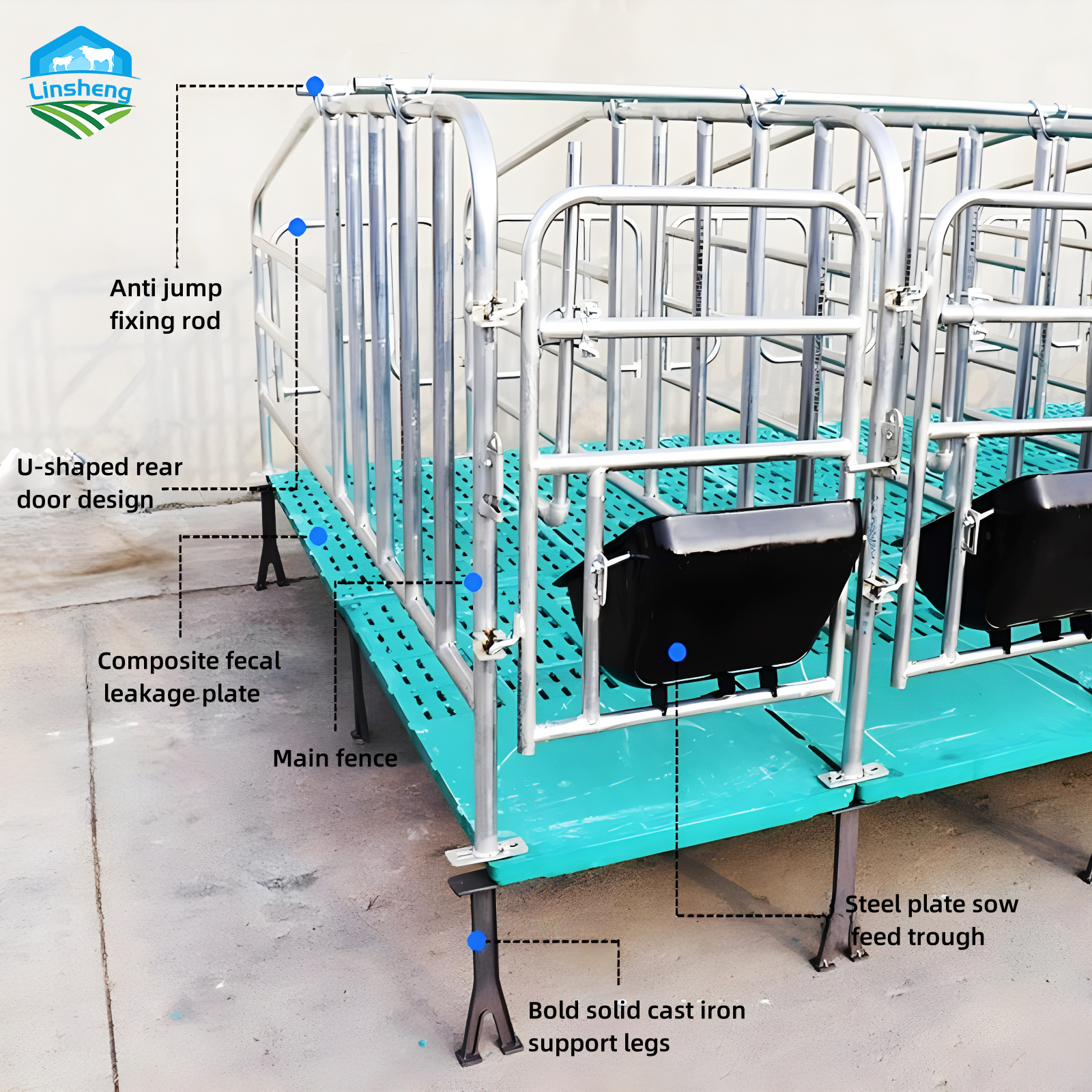 custom cage for guinea pig High quality Sow gestating pen For Pigs pig stalls For Pig farming Equipment limit bar for sow