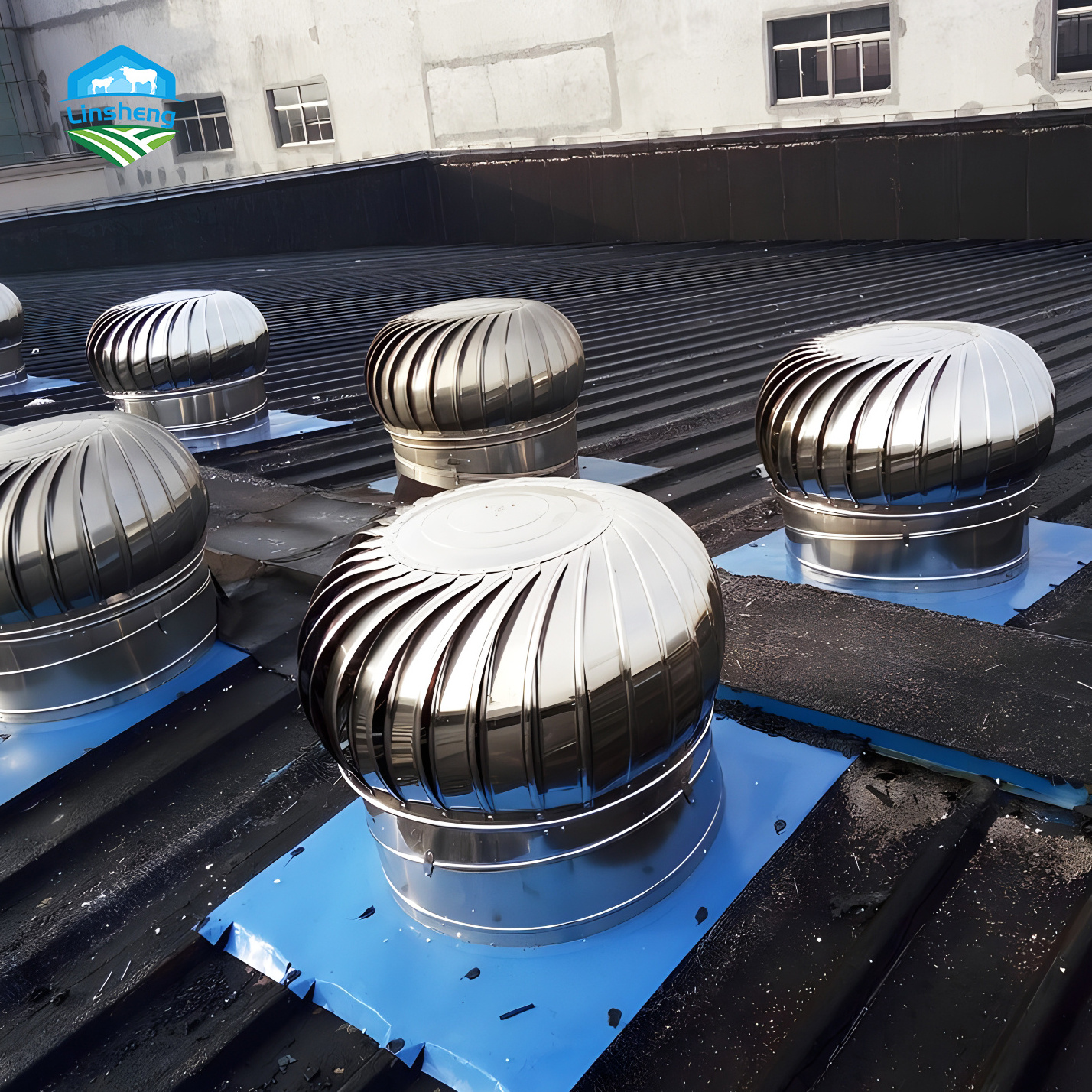 Stainless Steel Roof Turbine Fan Non Power Ventilating Wind Driven Fan Powerless Greenhouse Non-power Fan Ventilation