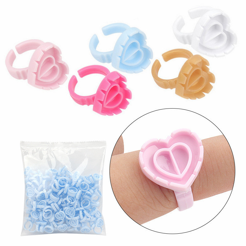 Wholesale Disposable Eyelash Glue Cup Rings Holder Container Tattoo Pigment Eyelash Extension Glue Rings