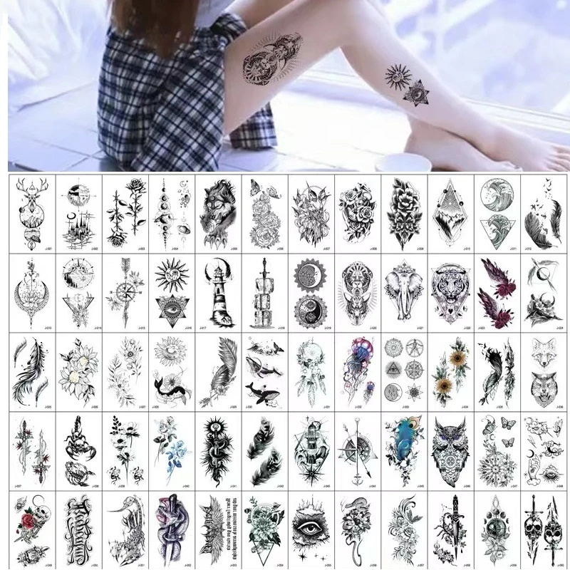 Wholesale Cherry Blossom Tattoo Stickers Female Waterproof Durable DIY Cute Stickers Clavicle Ins Finger Stickers 30PCS/Pack