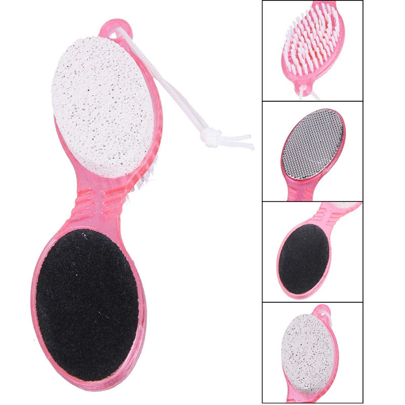 Wholesale Multi-Function 4 In 1 Foot Exfoliating Brush Dead Skin And Pumice Stone Foot File Pedicure Tool 2022