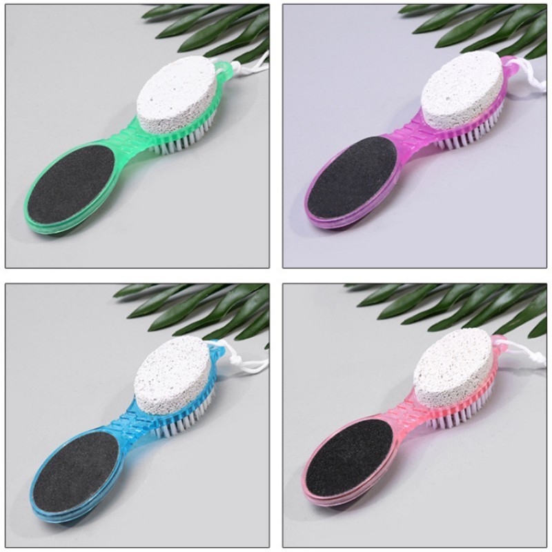 4 In 1 Foot File Dead Skin Callus Remover Pumice Stone Multi-Function Foot Cleaner Brush Foot Care Pedicure Kit