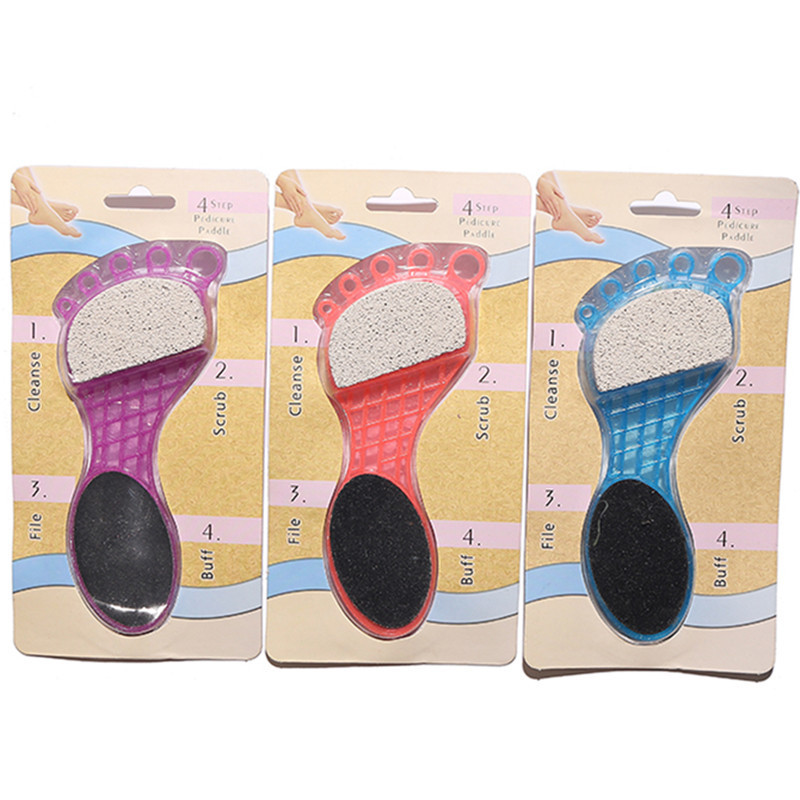 Hot Selling 4 In 1 Foot Grinding Pumice Stone Multi-Function Pedicure File Double Side Foot Heel Grater Foot Brush 2022