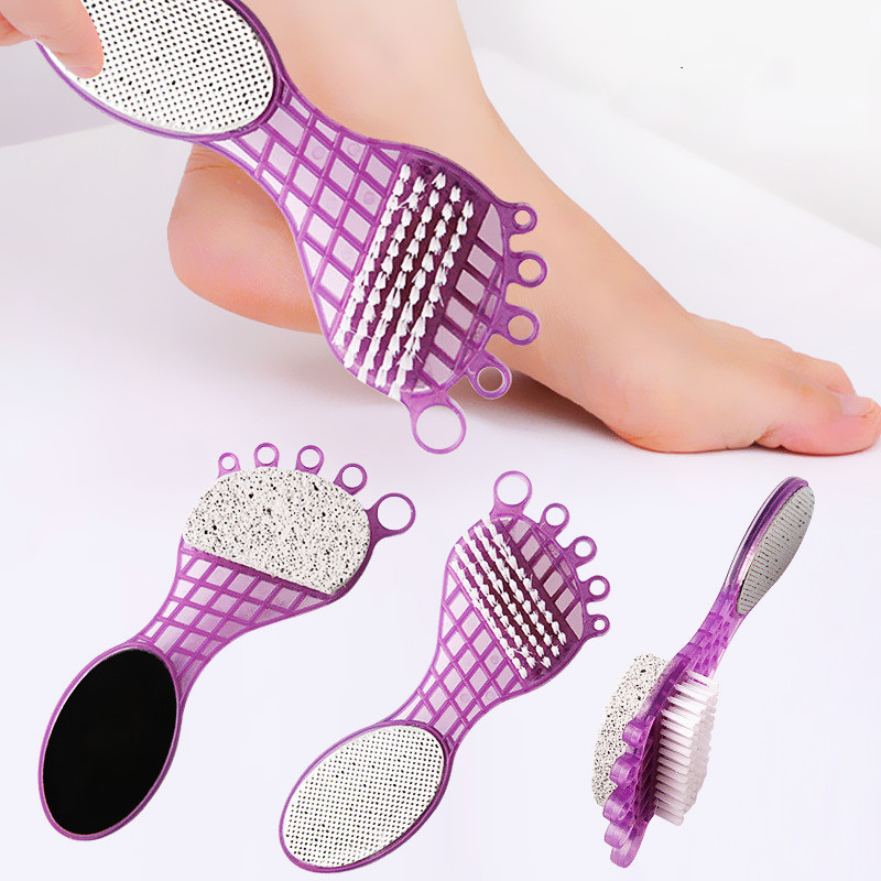 Hot Selling 4 In 1 Foot Grinding Pumice Stone Multi-Function Pedicure File Double Side Foot Heel Grater Foot Brush 2022