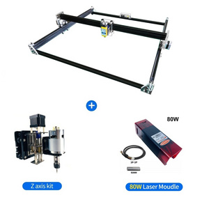 DIY CNC Router Laser Cutter With 40w/80w Laser Engraving Machine  For Plywood and Cardboard Cutting