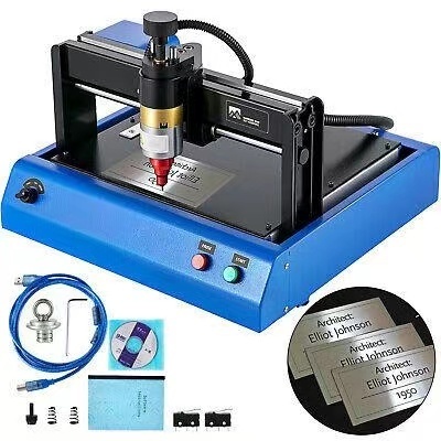 Stainless Steel Metal Nameplate 2015/3020 CNC Router Marking Engraving Machine For Metal And Plastic