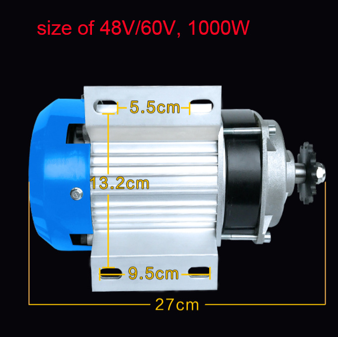 48v 60v 1kw electric vehicle conversion kit Ebike brushless motor kit