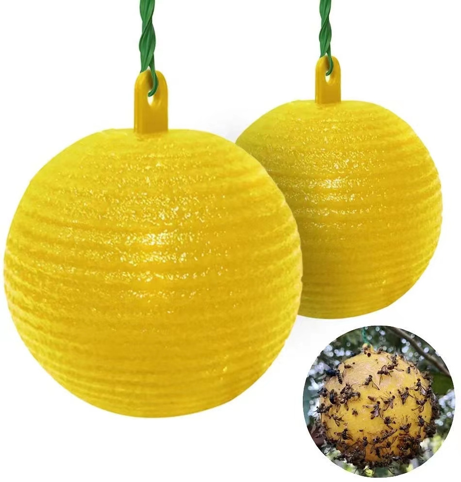 Hanging Agriculture Orchard Fruit Flies Glue Sticky Ball Garden Pest Control Fly Trap Catcher Fruit Fly Trap for Outdoor Indoor