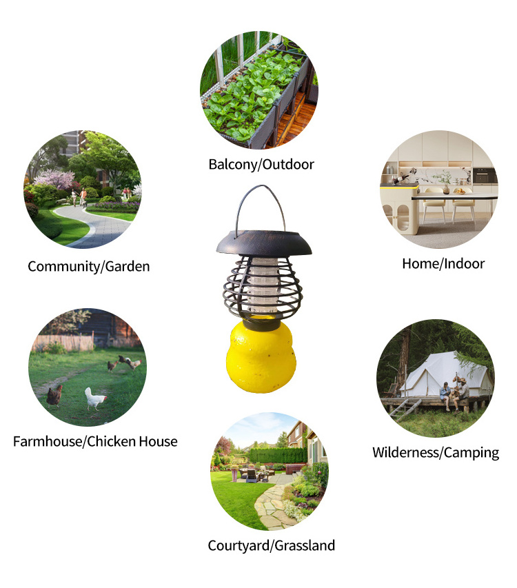 agriculture Solar Insecticidal Lamp For Farmland & Garden Solar Powered Bug Zapper Light Mosquito Solar Light