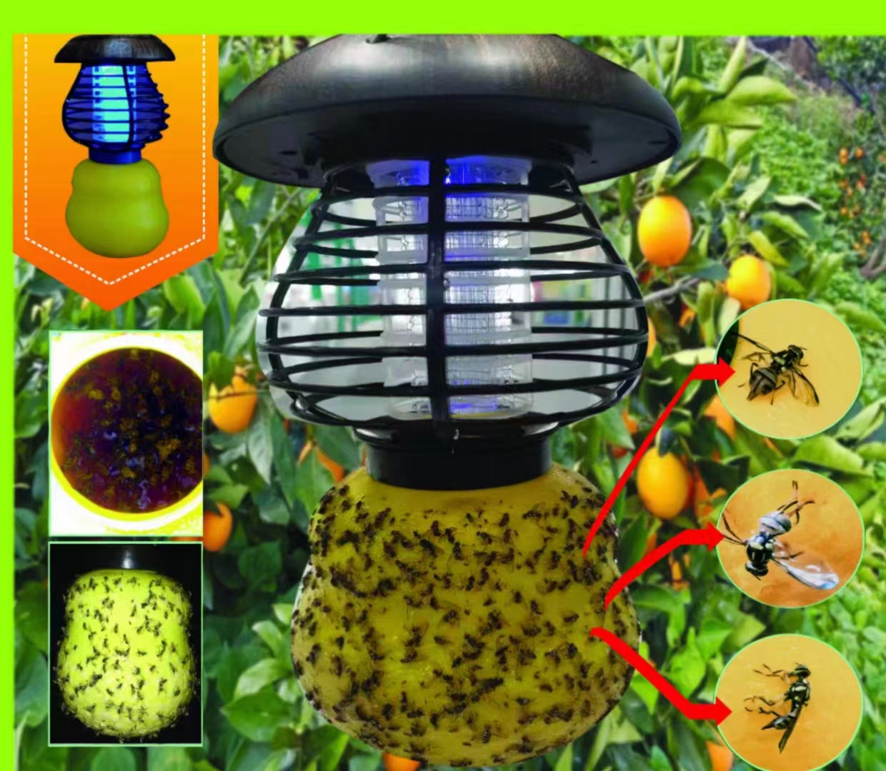 Solar Rechargeable Outdoor Garden Mosquito Fly Pest Bugs Insect Killer Insect Repellent Anti Mosquito Killer Lamp