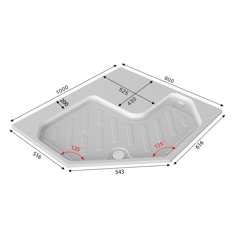 Motorhome refitting accessories Motorhome toilet base Toilet shower basin left side diagonal door