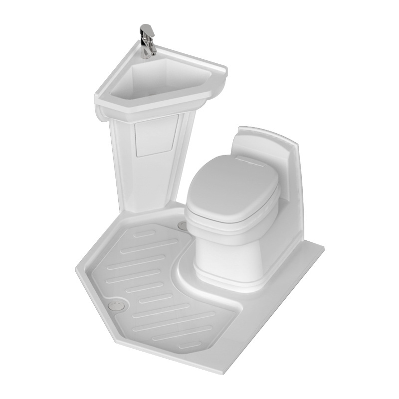 Motorhome refitting accessories Motorhome toilet base Toilet shower basin left side diagonal door