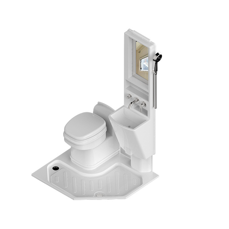 Motorhome refitting accessories Motorhome toilet base Toilet shower basin left side diagonal door