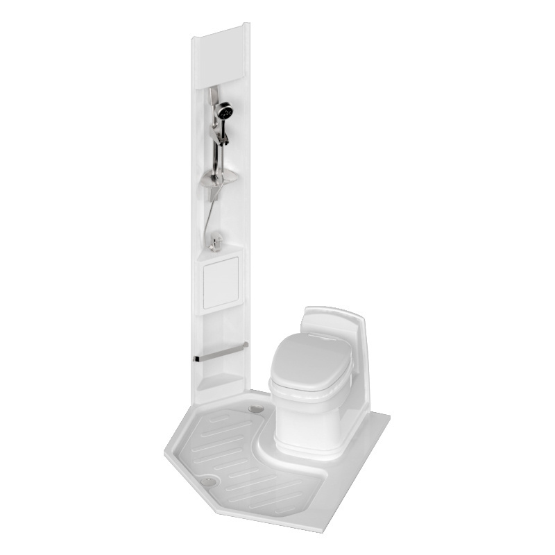 Motorhome refitting accessories Motorhome toilet base Toilet shower basin left side diagonal door