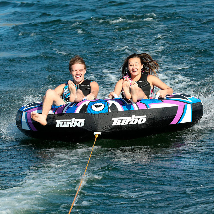 Chinese supplier of inflatable boat water lake tow tube towing 2 person jet ski,ring approved