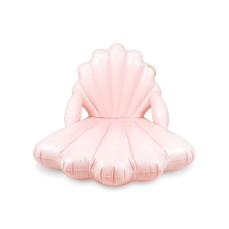 Water Amusement Park rose gold Clam shell  inflatable pool float