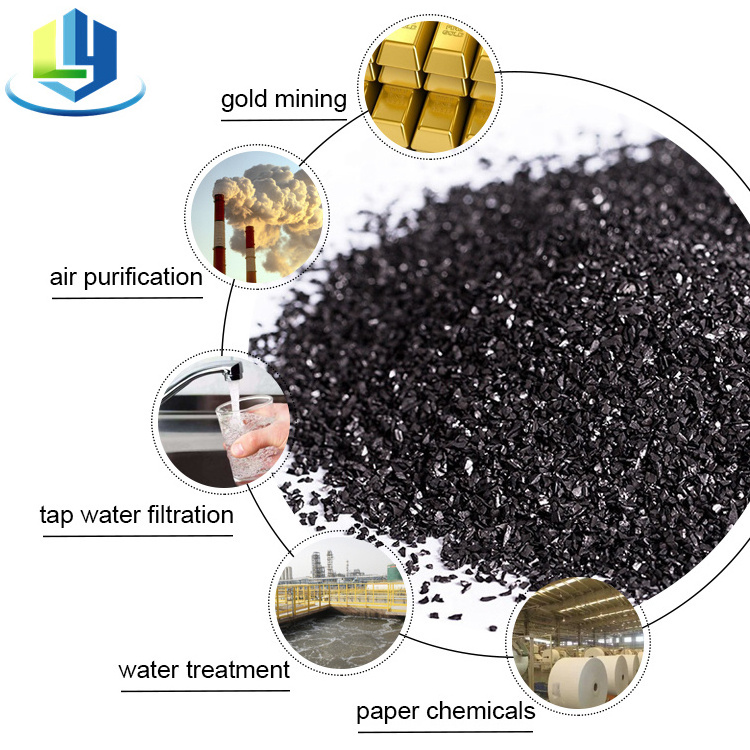 Recovery Gold 25kg package Carbon active coal Price In Kg Bulk in mesh bag 6x12 mesh Granular Activated Carbon gold grade