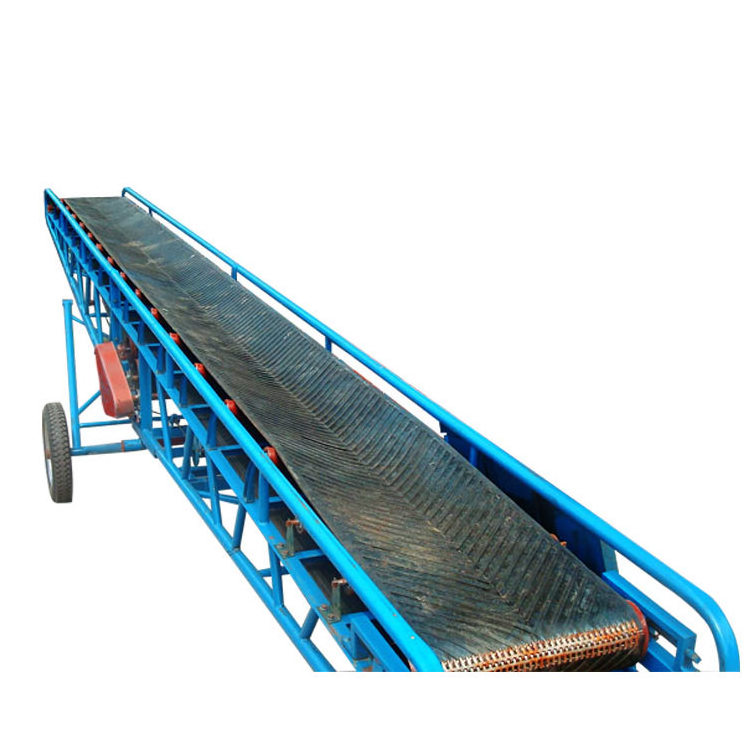 Gold supplier firewood inclined adjustable speed belt conveyor with hopper