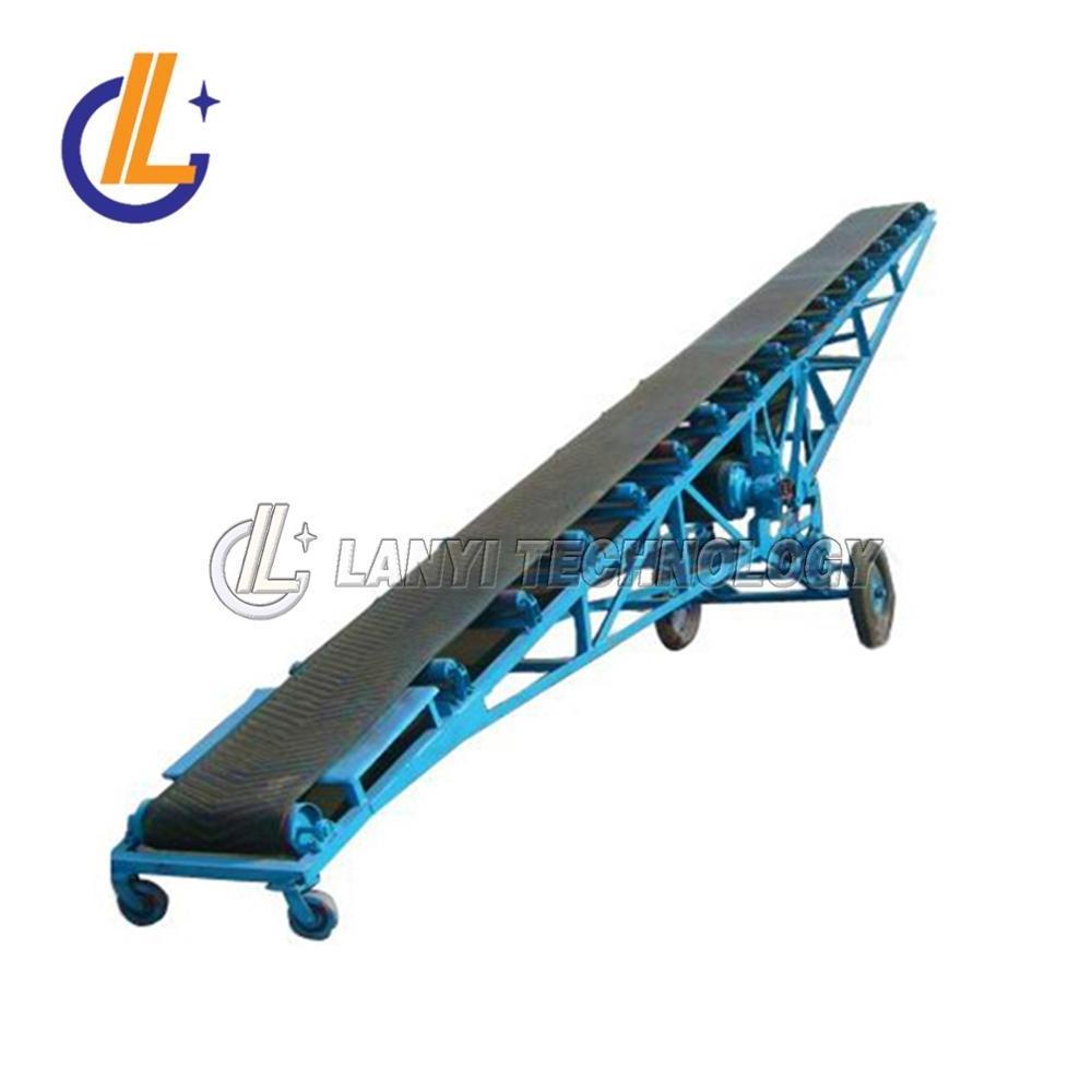 Large Capacity sand mobile inclined belt conveyor for truck loading unloading