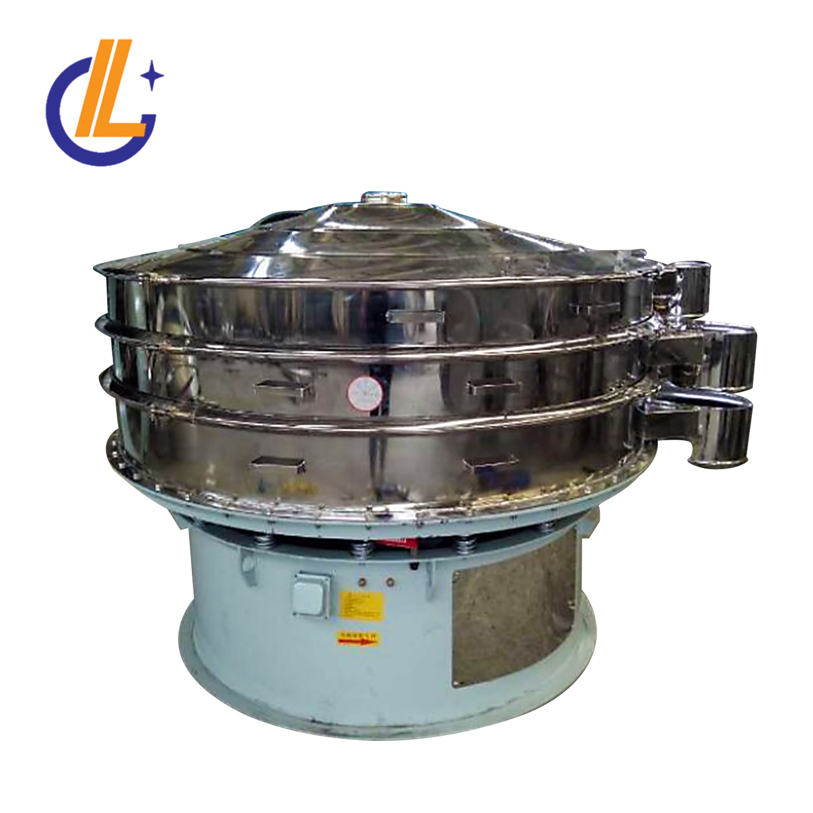 New powder vibrating screen rotary dry sieve with 2 ton/hour capacity rotary vibrating sieve shaker