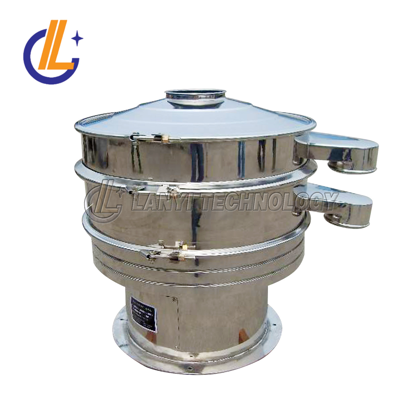 New powder vibrating screen rotary dry sieve with 2 ton/hour capacity rotary vibrating sieve shaker