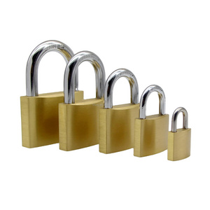 20-70mm Medium type brass padlock high security good quality cheap sample free padlock brass