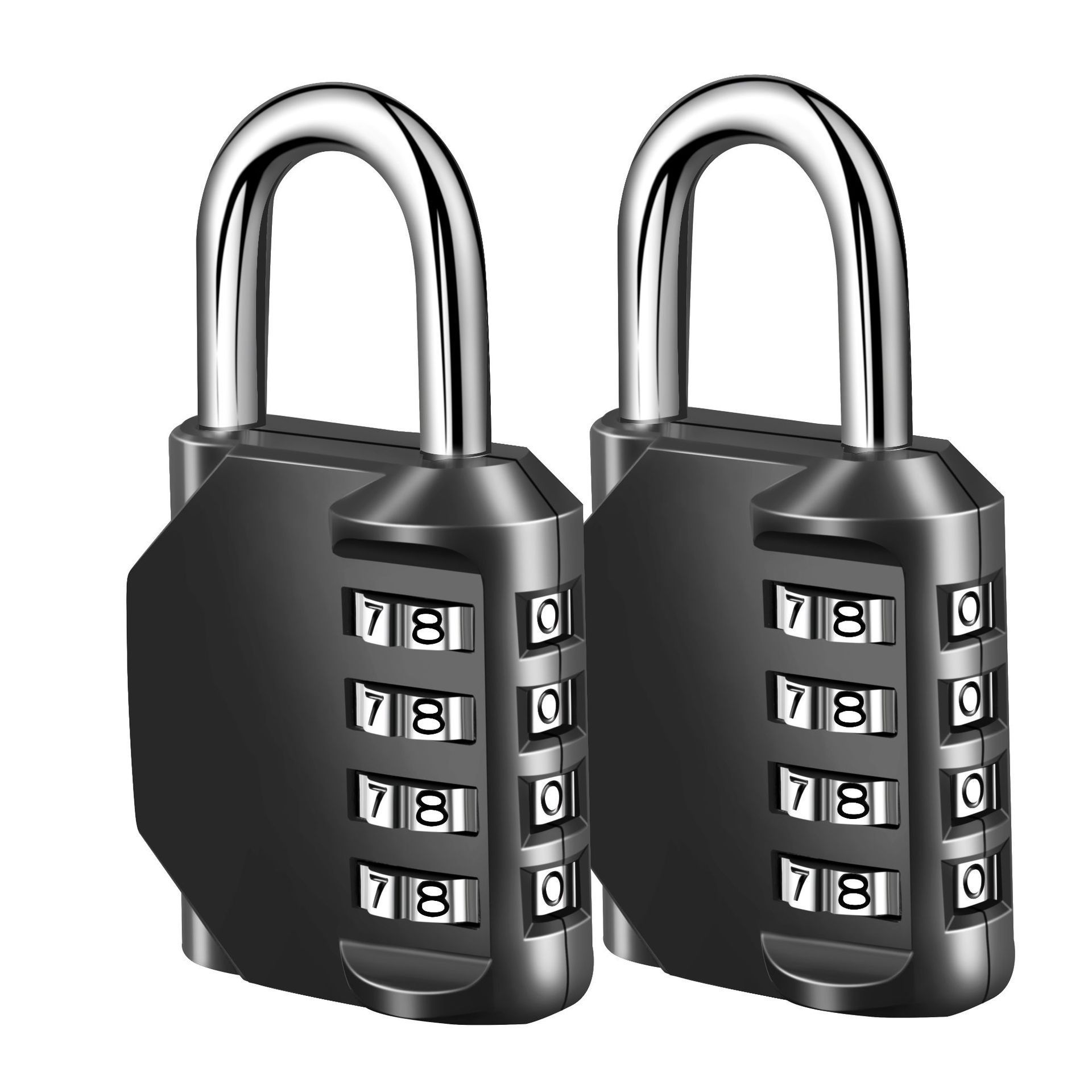 Red/black/blue/silver luggage gym lock 4 digit combination padlock