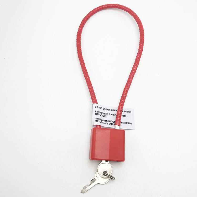 Red/black Cable Lock Hardened Steel Gun Lock