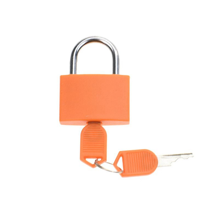 Color plastic coated brass padlock 20mm 25mm 30mm 40mm beautiful small cute luggage bag locks