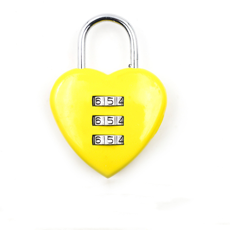 The best lock industry brand in China safety combination padlock luggage handbag heart shape lock