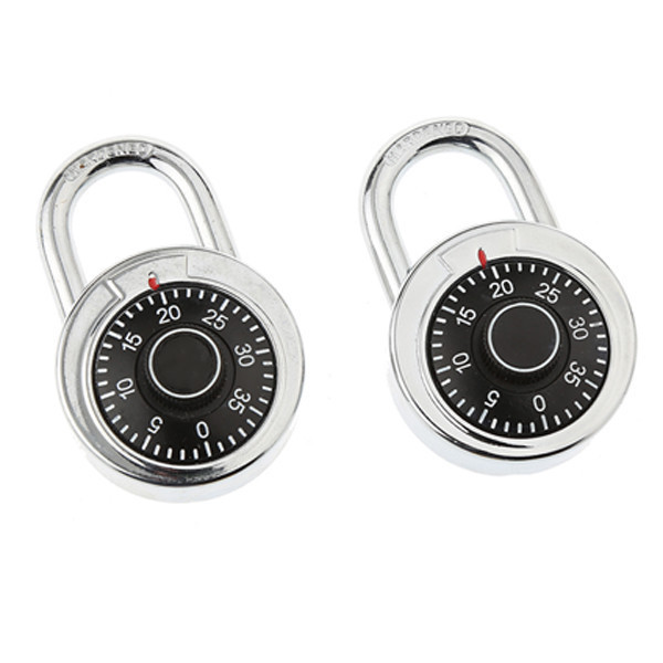 High quality 50mm round lock waterproof 3 dial stainless steel disc combination padlock