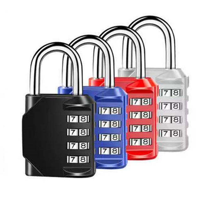 Safety 40mm small luggage padlock zinc alloy anti-rust 4 digit combination lock