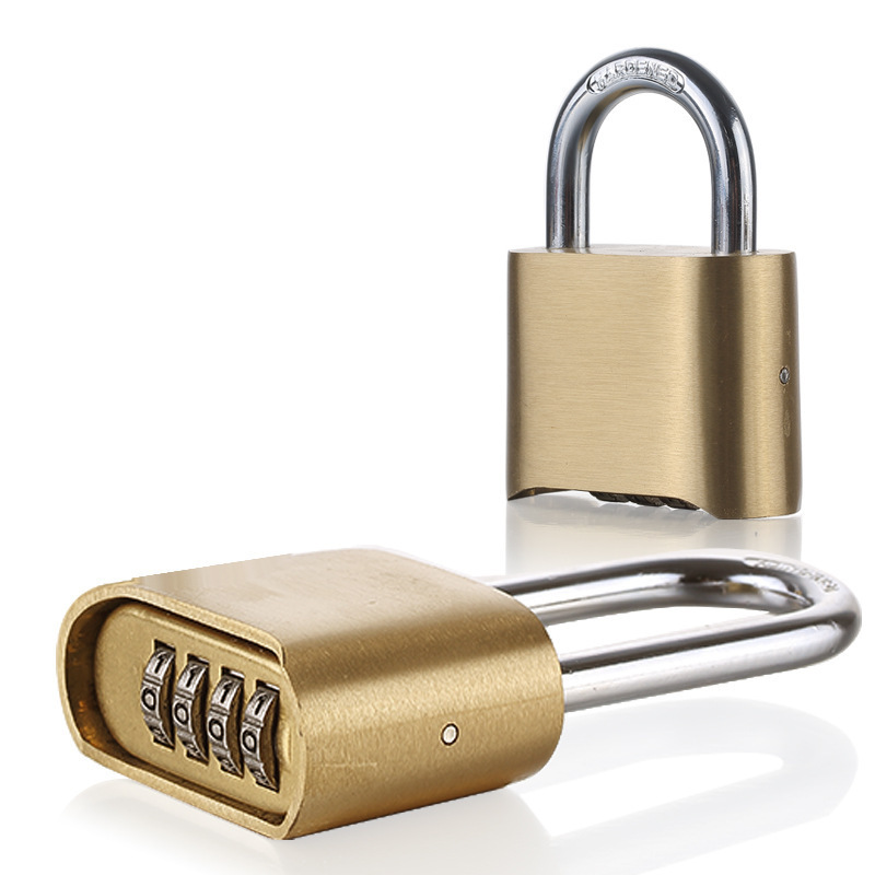 High security brass shell aluminum alloy 4 digit combination padlock