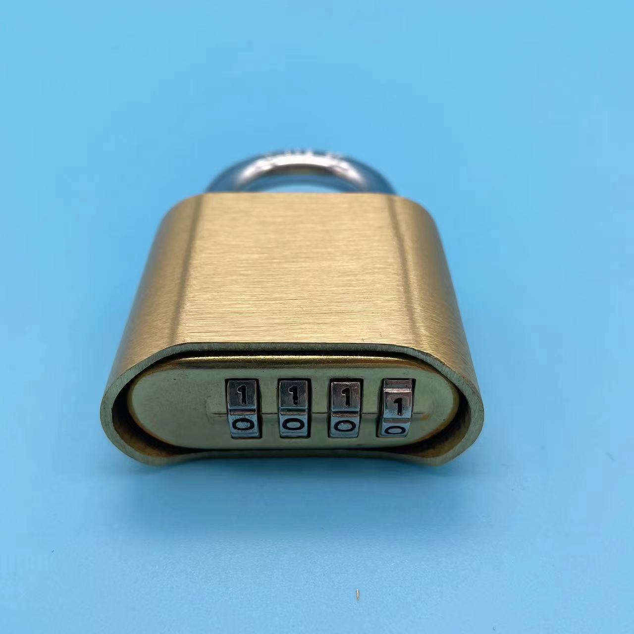 High security brass shell aluminum alloy 4 digit combination padlock