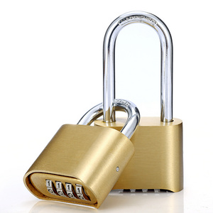 High security brass shell aluminum alloy 4 digit combination padlock