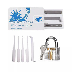 Lock Pick Set Pocket Clear Practice Opener Kit Locksmith Training Tool Hot Sale 5pcs