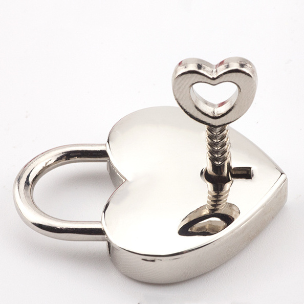 Cute small luggage lock wedding lock good quality safety colored love heart shaped padlock