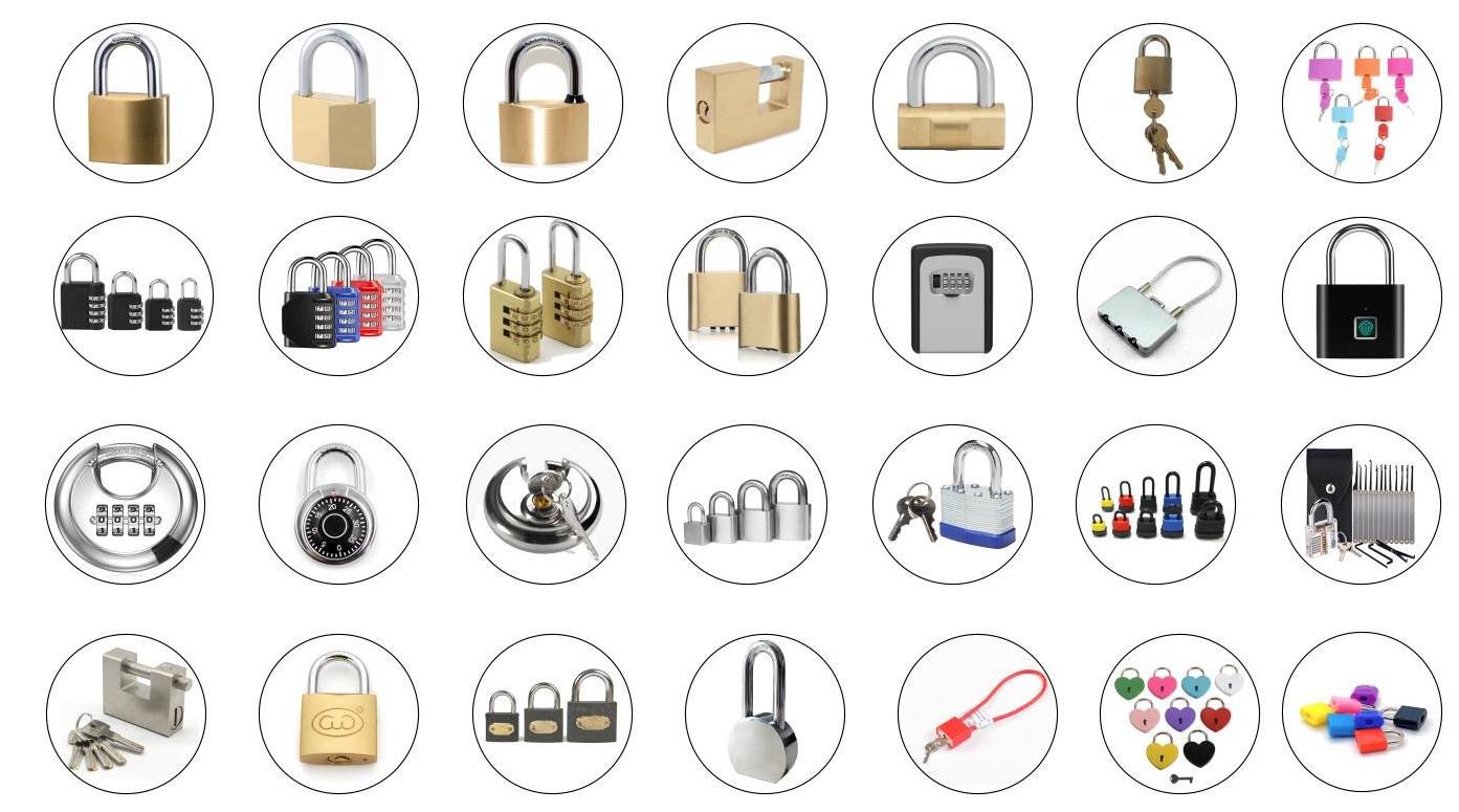 ODM&OEM All Kind of Padlocks Support Sample Cheapest High Security Brass Iron Zinc Alloy Steel Padlock with Iron Keys/Brass Keys