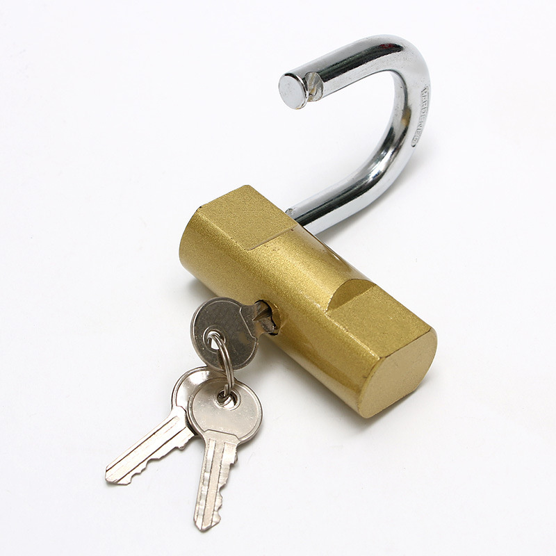 30-80mm Cheap good quality hammer shape anti-skid anti-shear solid imitate brass iron padlock