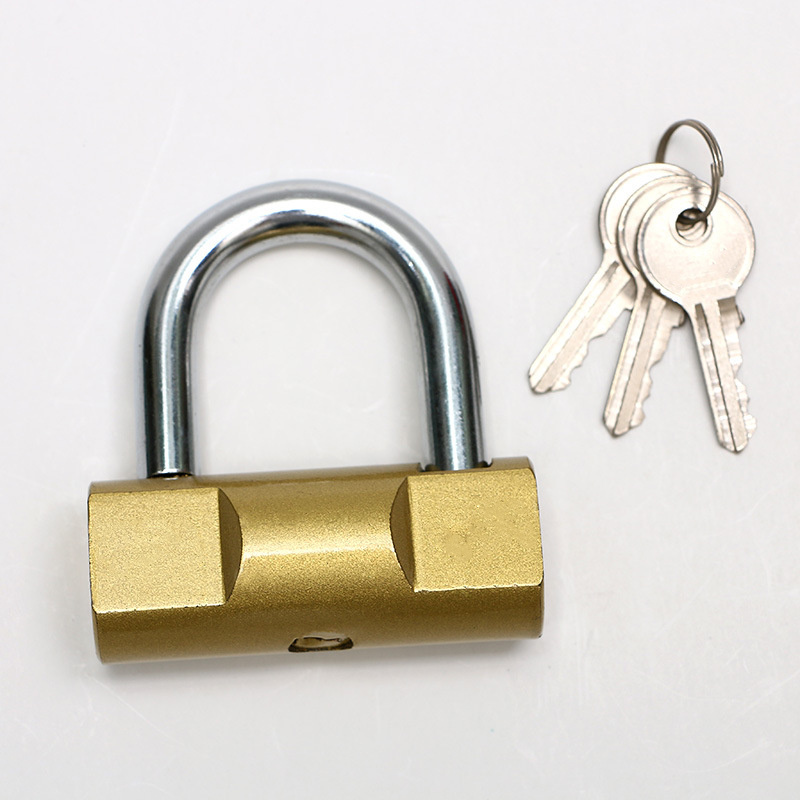 30-80mm Cheap good quality hammer shape anti-skid anti-shear solid imitate brass iron padlock