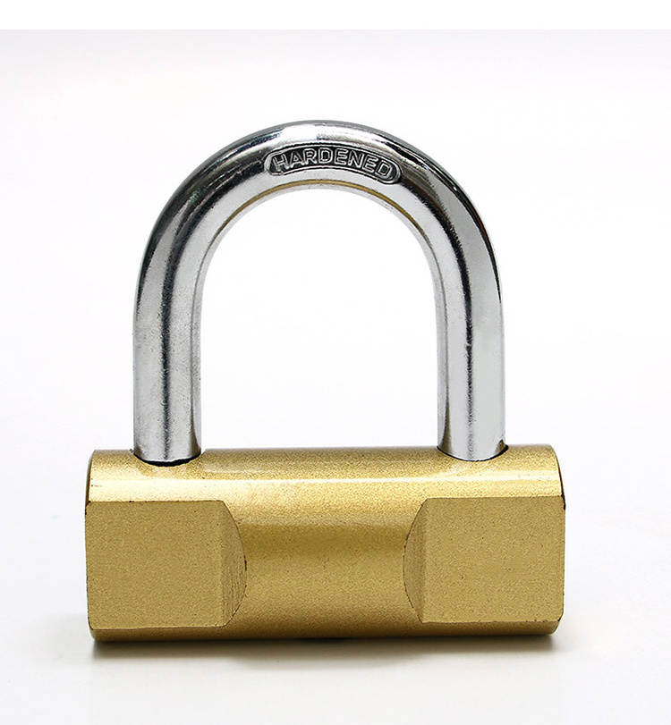 30-80mm Cheap good quality hammer shape anti-skid anti-shear solid imitate brass iron padlock