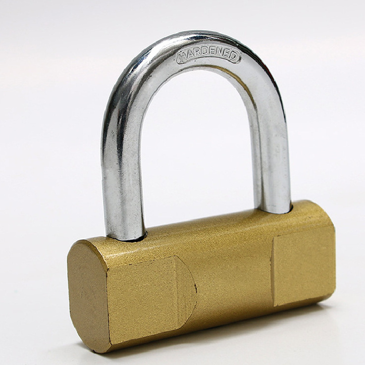 30-80mm Cheap good quality hammer shape anti-skid anti-shear solid imitate brass iron padlock