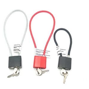 Anti-cutting anti-fire good quality 15'' 390mm long shackle gun lock steel cable lock