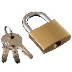 High quality anti-theft hardened steel shackle safety heavy duty brass padlock 40mm