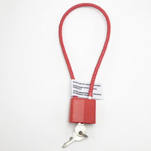 High security lock factory red/black steel gun lock different shackle length cable lock