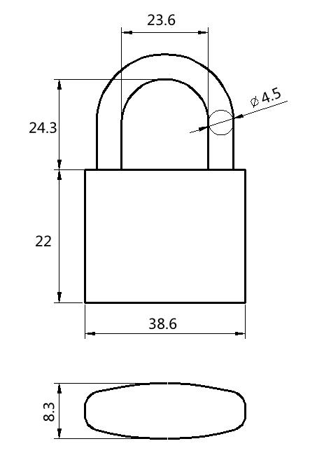 40mm brass padlock ultra-thin cheap good quality school home door lock