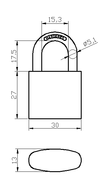 Small cute luggage lock 30mm anti-cutting anti-rust heavy duty brass padlock