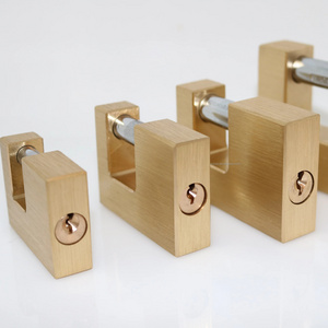 50MM-90MM RECTANGULAR BRASS PADLOCK SQUARE LOCK FOR DOOR