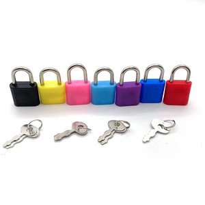 Cheap small luggage handbag lock colored plastic padlock