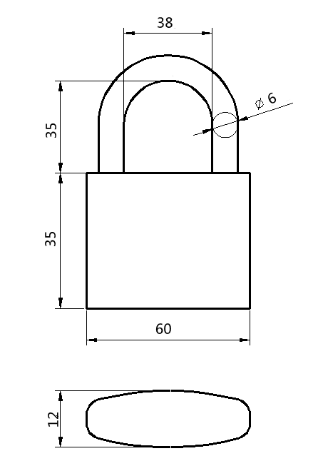 Top Security Pad Lock Keyed Different 60mm Cheap Copper Brass Padlock